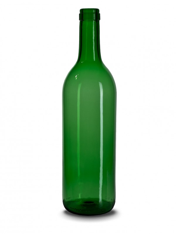 Stiklinis vyno butelis Bordeaux 350g. 750 ml, žalias