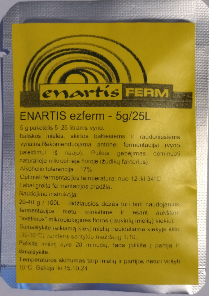 Mielės ENARTIS FERM EZFERM  5G