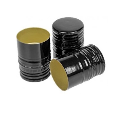 Užsukamas dangtelis 28x38 mm - juodas