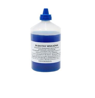 Butelis su atsarginiu skysčiu rūgšties matuokliui.