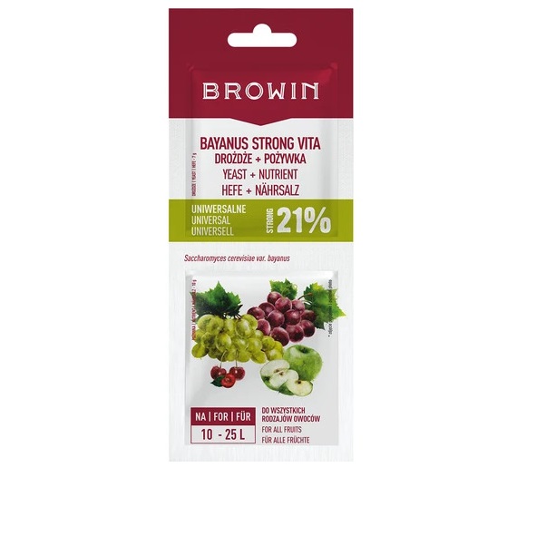 Bayanus mielės + maistinė medžiaga - Universalus - 21%, 17 g