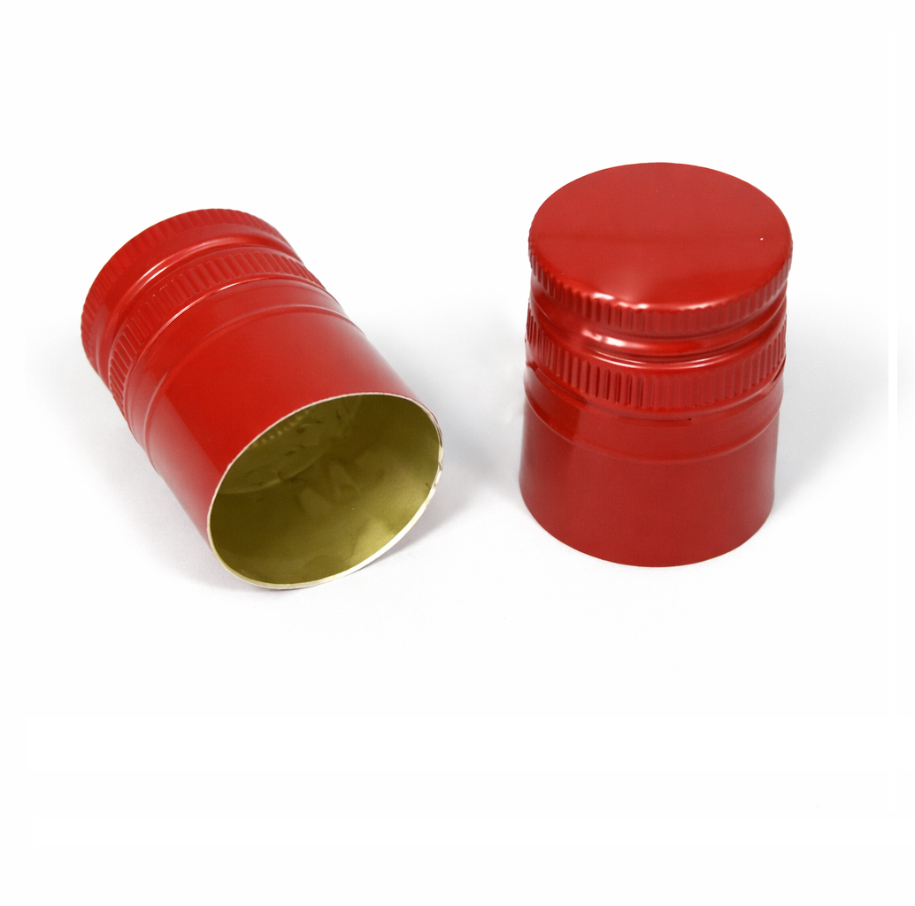 Užsukamas dangtelis 31,5x44 mm - metalinis, bordo