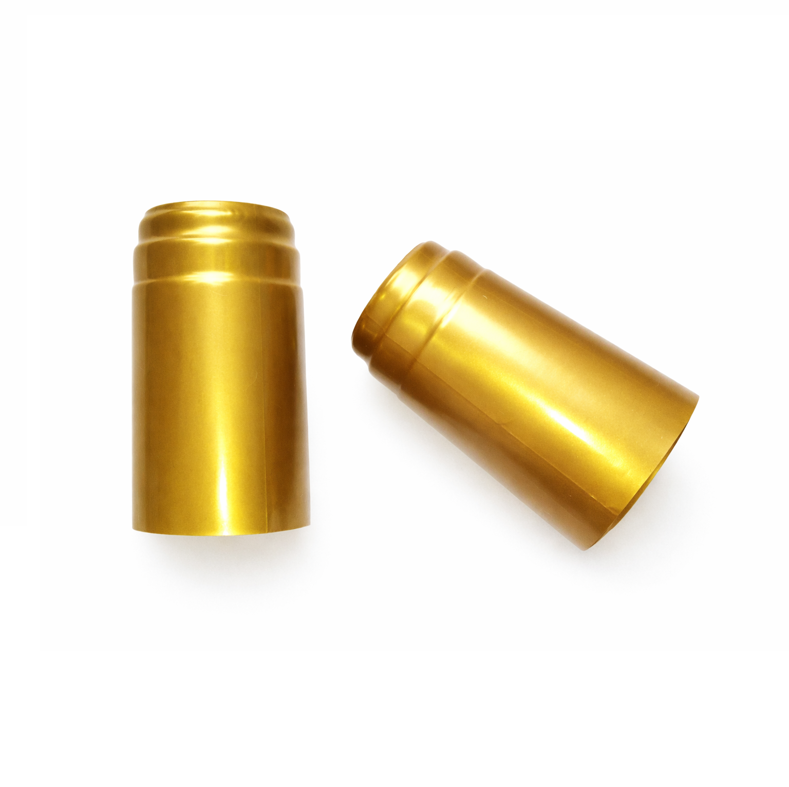 Universalūs termiškai susitraukiantys dangteliai. Aukso spalvos