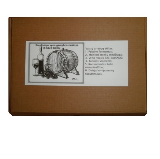 Raudonojo vyno rinkinys iš savo sūlčių