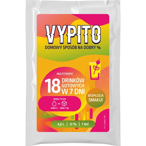 VYPITO 12 %, pakelis 18 kokteilių – Multitropic, 126 g