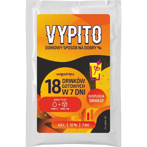 VYPITO 12 %, paketėlis 18 kokteilių - Mandarinas, 126 g